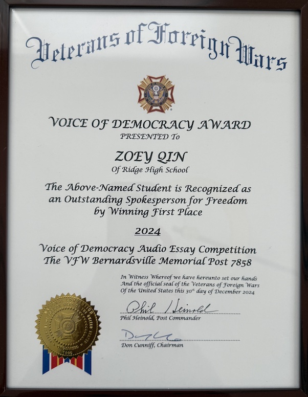Zoey Voice of Democracy